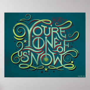 Sie sind einer von uns jetzt grüne Grafik Poster