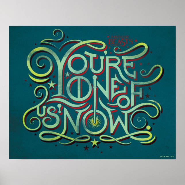 Sie sind einer von uns jetzt grüne Grafik Poster (Vorne)