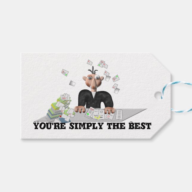 Sie sind einfach der beste .Personalisierte Text Geschenkanhänger (Vorderseite (Horizontal))