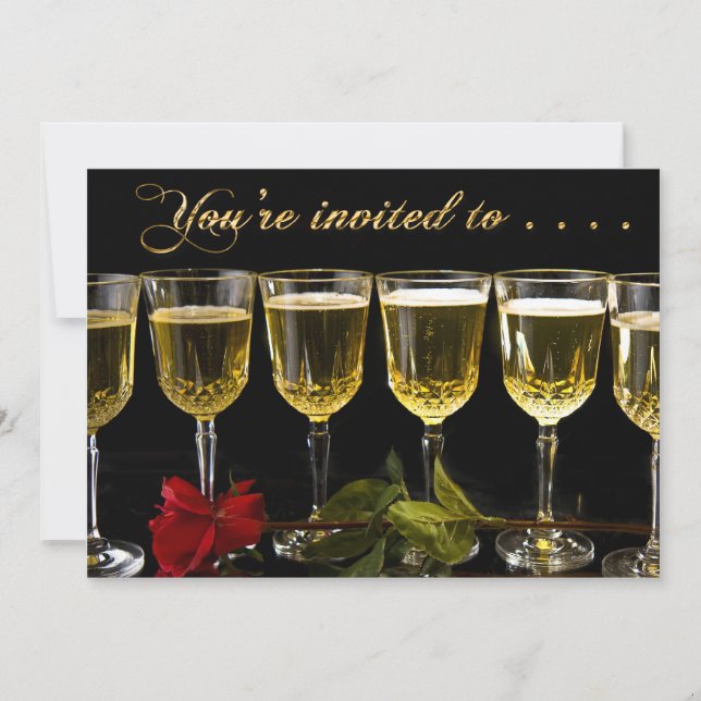 Sie sind eingeladen. (Abendessen Party) Einladung (Vorderseite)