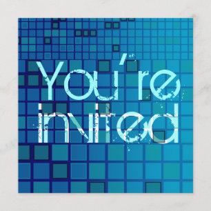 Sie sind eingeladen alle Party Einladung Blue Mosa