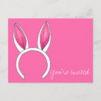 Sie sind eingeladen Baby Dusche Little Bunny Pink