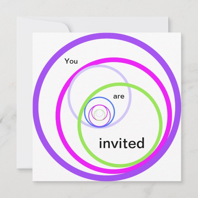 Sie sind eingeladen. Bitte melden Sie sich an Einladung (Vorderseite)