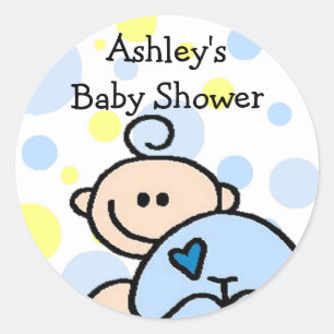 Sie sind eingeladen Custom Baby Dusche Runder Aufkleber
