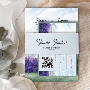 Sie sind eingeladen einfache, moderne Blue Wedding Einladungsbanderole