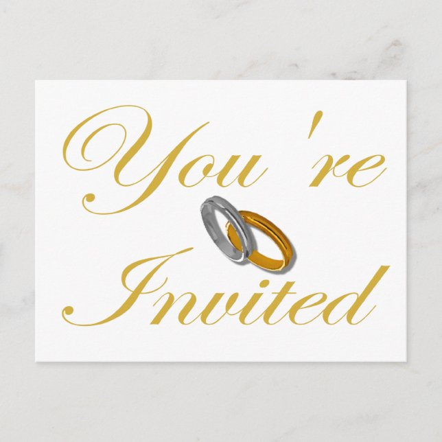 Sie sind eingeladen einladungspostkarte (Vorderseite)
