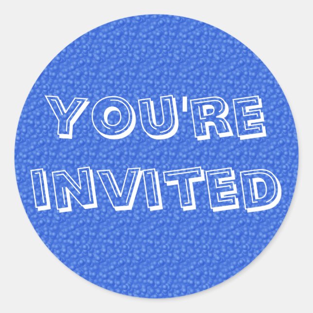 Sie sind eingeladen runder aufkleber (Vorderseite)