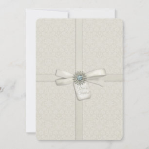 Sie sind eingeladen, Soft Cream Wrapped Present We Einladung