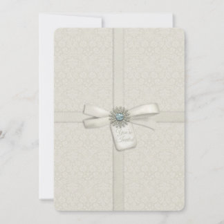 Sie sind eingeladen, Soft Cream Wrapped Present We Einladung