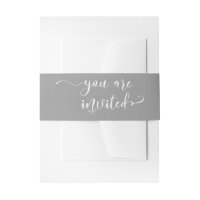 Sie sind eingeladen Typografie Elegant Grau und We