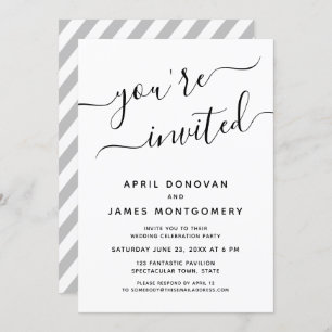 Sie sind eingeladen Typografie Hochzeit Einladung