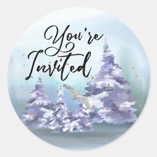 Sie sind eingeladene Woodlands-Umschlag Aufkleber (Vorderseite)