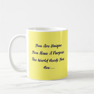 Sie sind einzigartig - die Welt braucht Sie blau/g Kaffeetasse