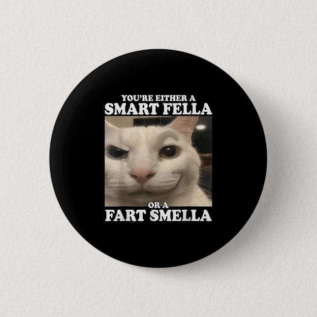 Sie sind entweder eine kluge Fella oder eine Furz  Button (Vorderseite)