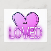 Sie sind (EU) geliebt | Lila Herz