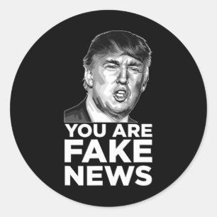 Sie sind Fake News - Präsident Trump Sarkastische  Runder Aufkleber
