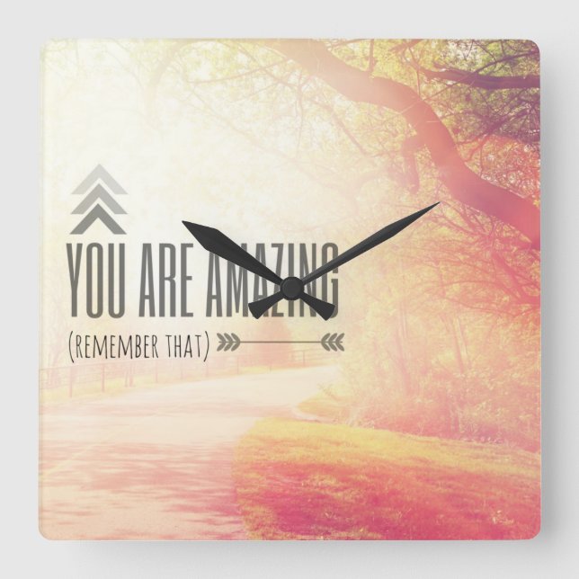 Sie sind fantastisch quadratische wanduhr (Vorderseite)