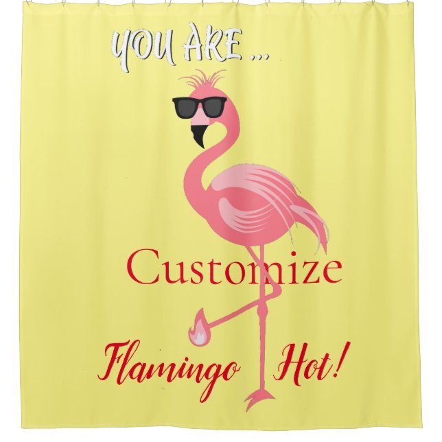 Sie sind Flamingo Hot Thunder_Cove Duschvorhang (Vorderseite)
