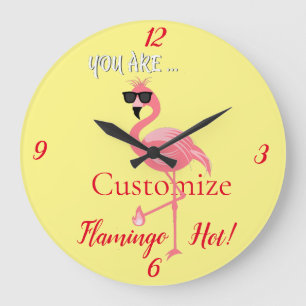 Sie sind Flamingo Hot Thunder_Cove Große Wanduhr