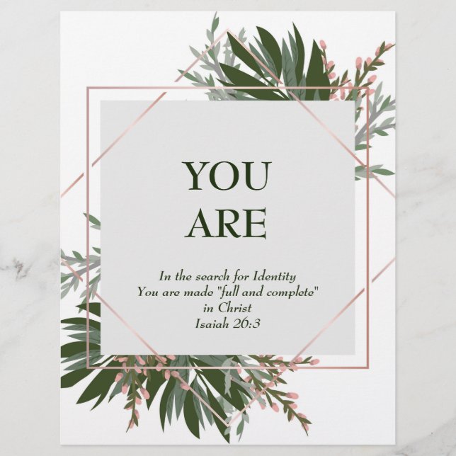 Sie sind (Gedicht) Satinpapier (Vorderseite)