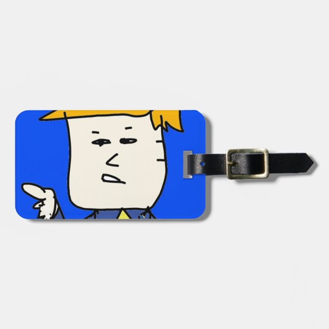 Sie sind gefeuert Cartoon Junge Gepäckanhänger (Vorderseite horizontal)