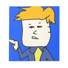 Sie sind gefeuert Cartoon Junge Notizblock