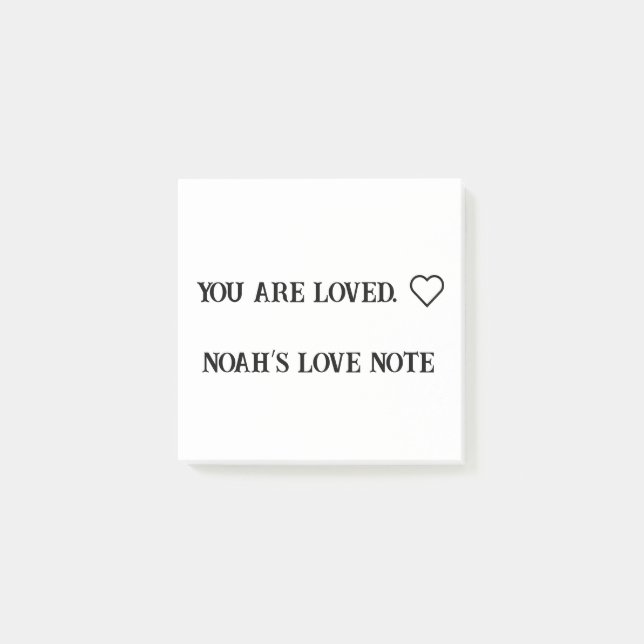 Sie sind geliebt - Custom Affirmation Sticky Hinwe Post-it Klebezettel (Vorderseite)