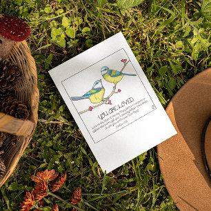 Sie sind geliebte Vögel Inspiration Postkarte