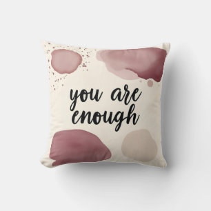 Sie sind genug Aquarellballen in Mauve & Cream Kissen