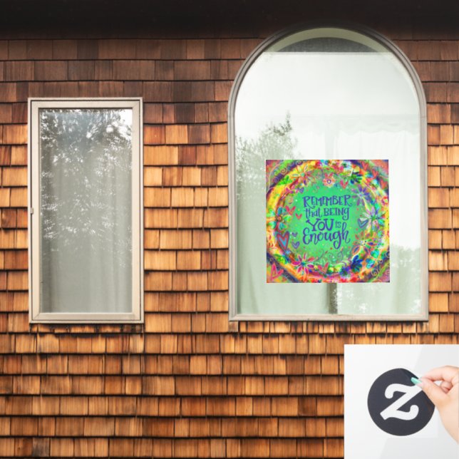 Sie sind genug Fenster "Inspirivity" Fensteraufkleber (Fenster Zuhause)