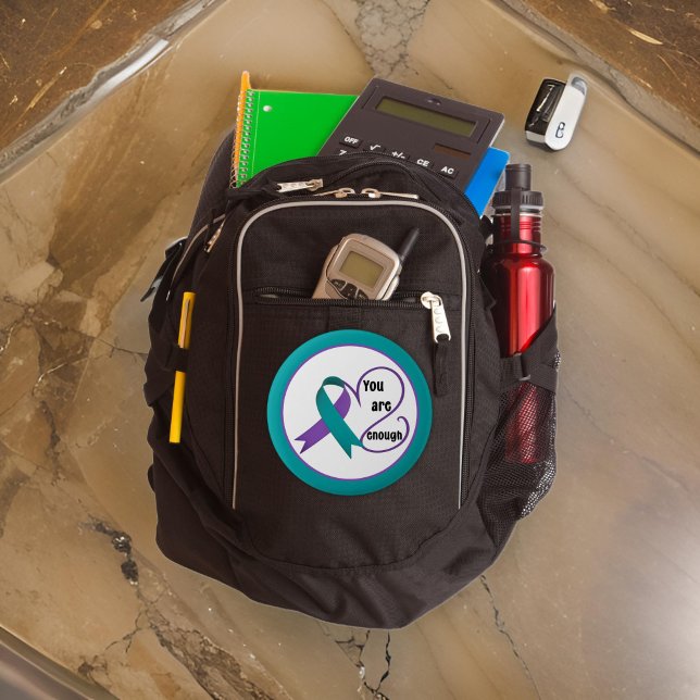 "Sie sind genug" Heilung Hoffnung Minimalistisches Button ("You are Enough" button for teachers, counselors, mental health professionals, hope encouragement)