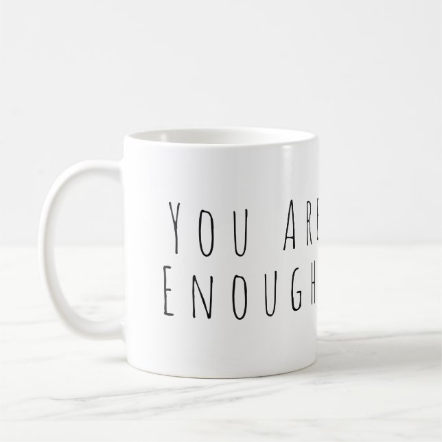 SIE SIND GENUG | Inspiration Word Art Graphic Kaffeetasse (Links)