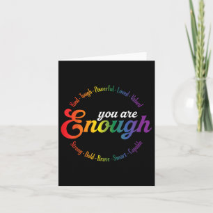 Sie sind genug Rainbow Pride Flag Ally Gay Lgbtq m Karte