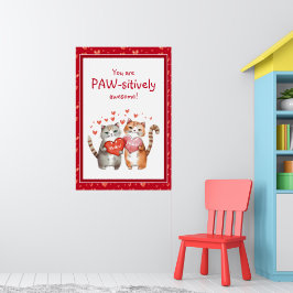 Sie sind glücklich Phantastisch Valentinstag Katze Poster
