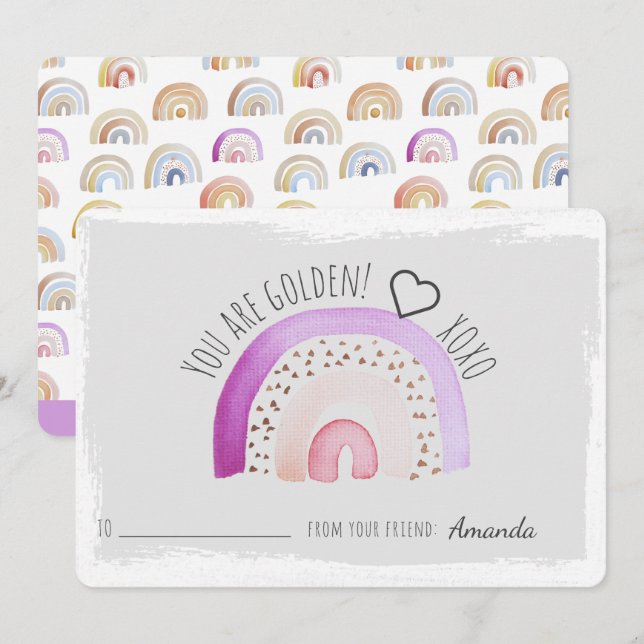 Sie sind Golden Rainbow Valentins Klasse (Vorne/Hinten)