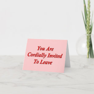 Sie sind herzlich eingeladen, Verlassen Einladung
