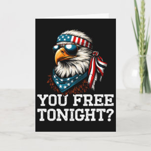 Sie sind heute Abend frei Adler Lustiger Patriotis Karte