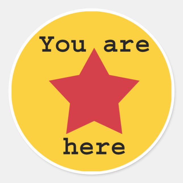 Sie sind hier Aufkleber (Vorderseite)