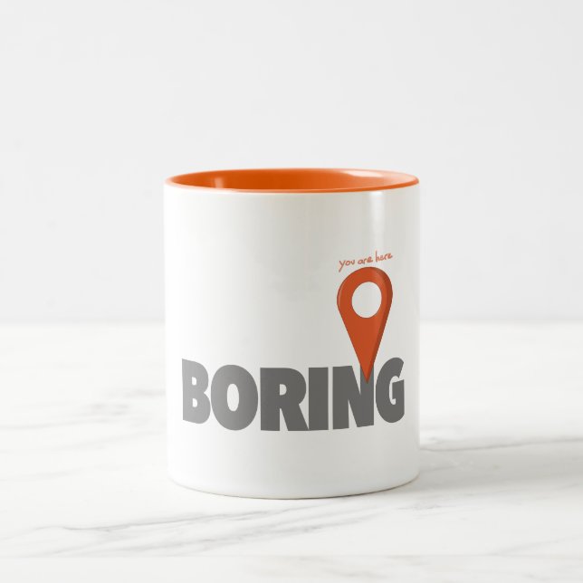 Sie sind hier - bohrend zweifarbige tasse (Mittel)