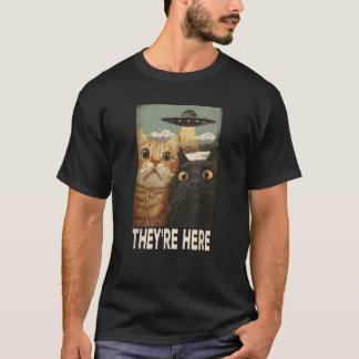 Sie sind hier Funny Cats UFO T-Shirt Cat Lover Ali