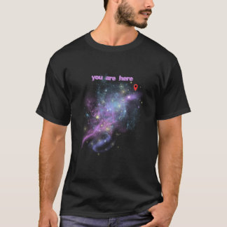 Sie sind hier Galaxie Weltraum Universum Sterne As T-Shirt