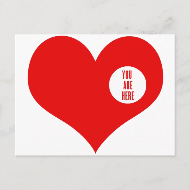 SIE SIND HIER - LIEBE POSTKARTE (Vorderseite)