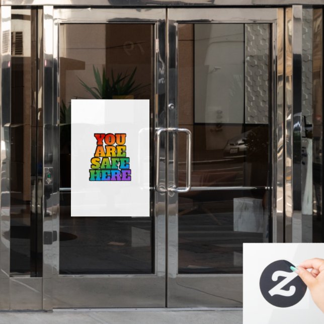 Sie sind hier sicher - LGBT-Safe Space Fensteraufkleber (Büro Tür)