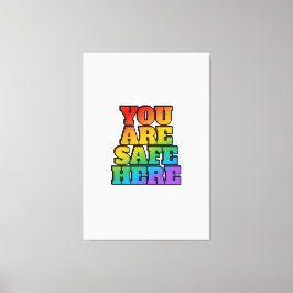 Sie sind hier sicher - LGBT Safe Space Shop Leinwanddruck