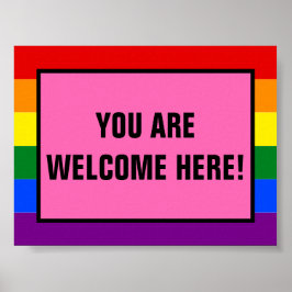 Sie sind hier willkommen, LGBTQ Kunden-Rainbow-Pri Poster