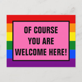 Sie sind hier willkommen, LGBTQ Kunden-Rainbow-Pri Postkarte