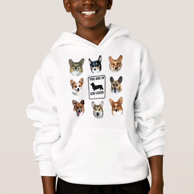 Sie sind in Corgi-LandHoodie Hoodie (Vorderseite)