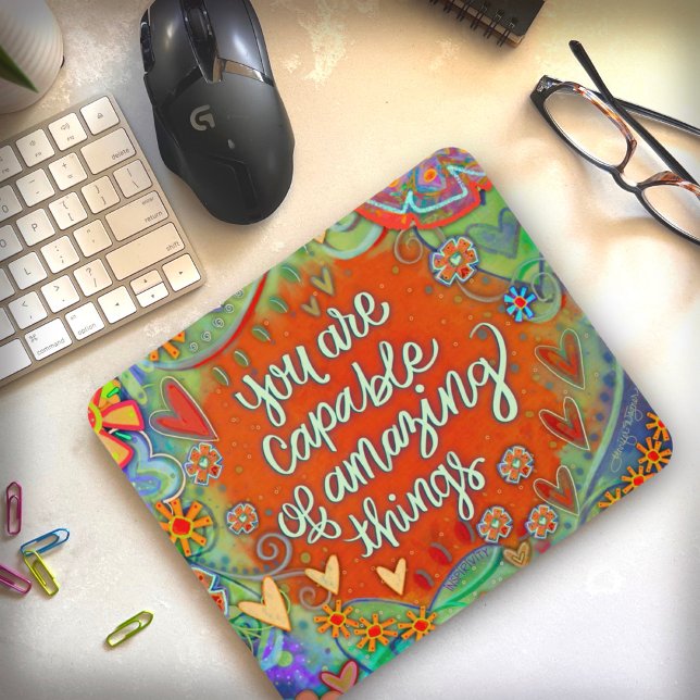 Sie sind in der Lage, Zitat-Inspirivity Mousepad (Von Creator hochgeladen)