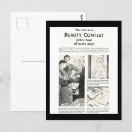 Sie sind in einem Beauty-Wettbewerb jeden Tag Retr Postkarte