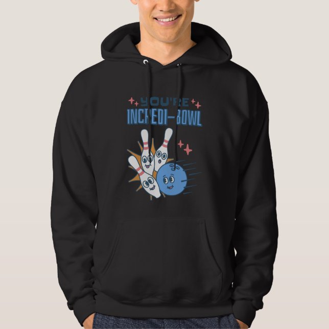 Sie sind Incredi Bowl Bowlingpins und Bowling Hoodie (Vorderseite)